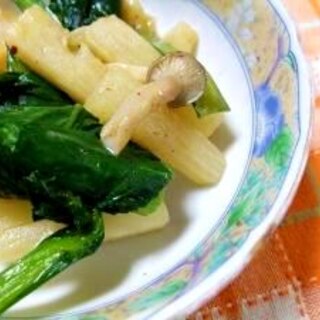 小松菜と長芋の炒めもの